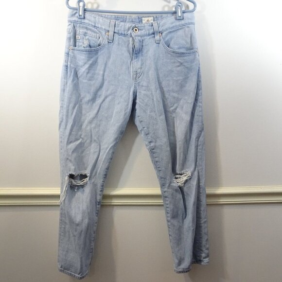 AG Adriano Goldschmied Ex-Boyfriend Jeans Womens 29 Slim Slouchy Light Wash Blue
